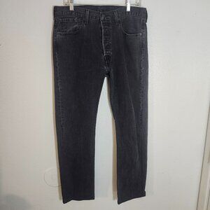 Levi’s 501 Original Fit Button Fly Jeans Women’s | Black Wash | Vintage Style